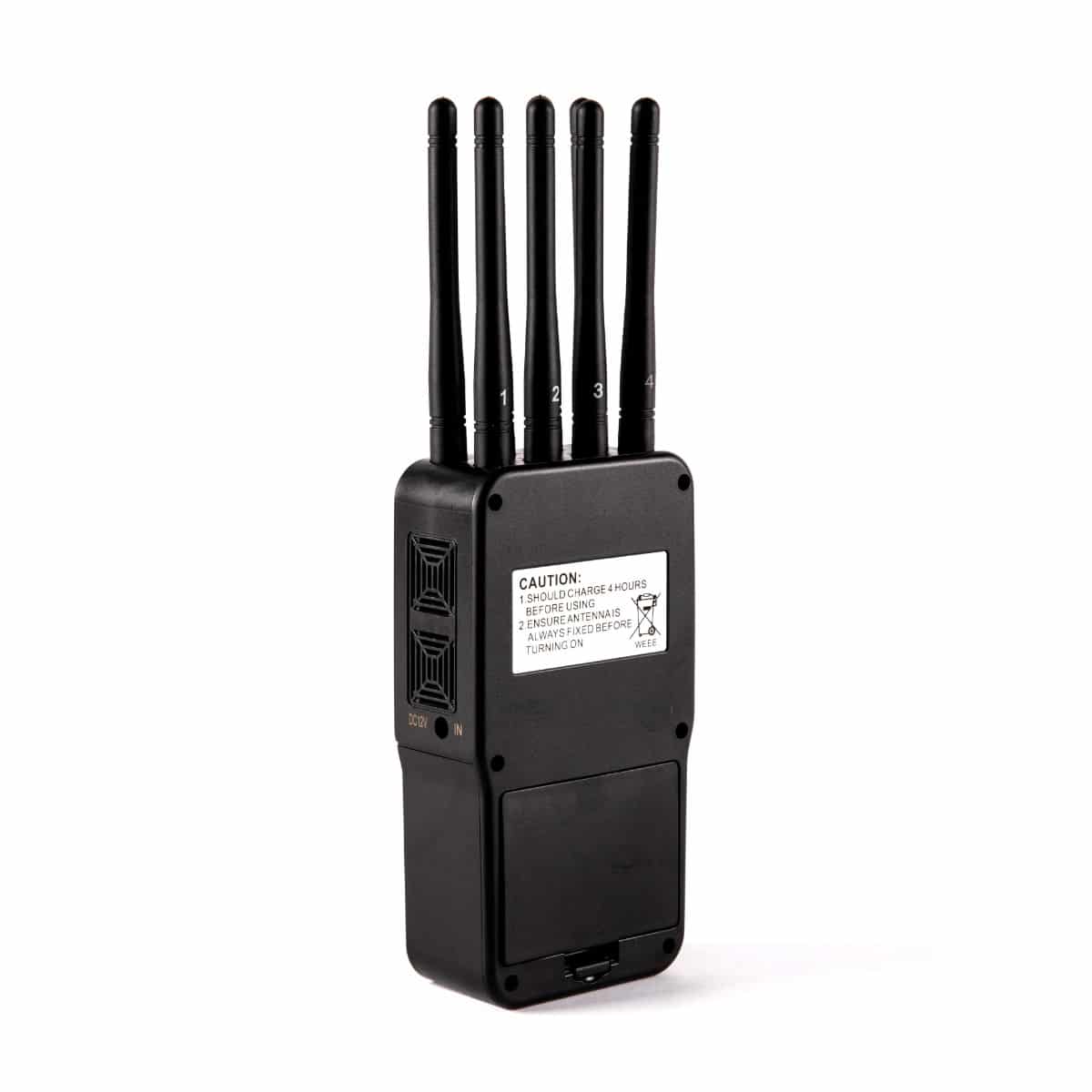 8 Antenas Handheld 5G GPS Jammer of ABS shell with Excellent Cooling Systerm,radius up to 15 meters,4700mAh (5.6W)