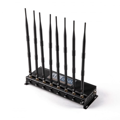 Adjustable 8 Antennas 5G 4G LTE WIFI Bluetooth Signal Jammer 24W Up to 50M