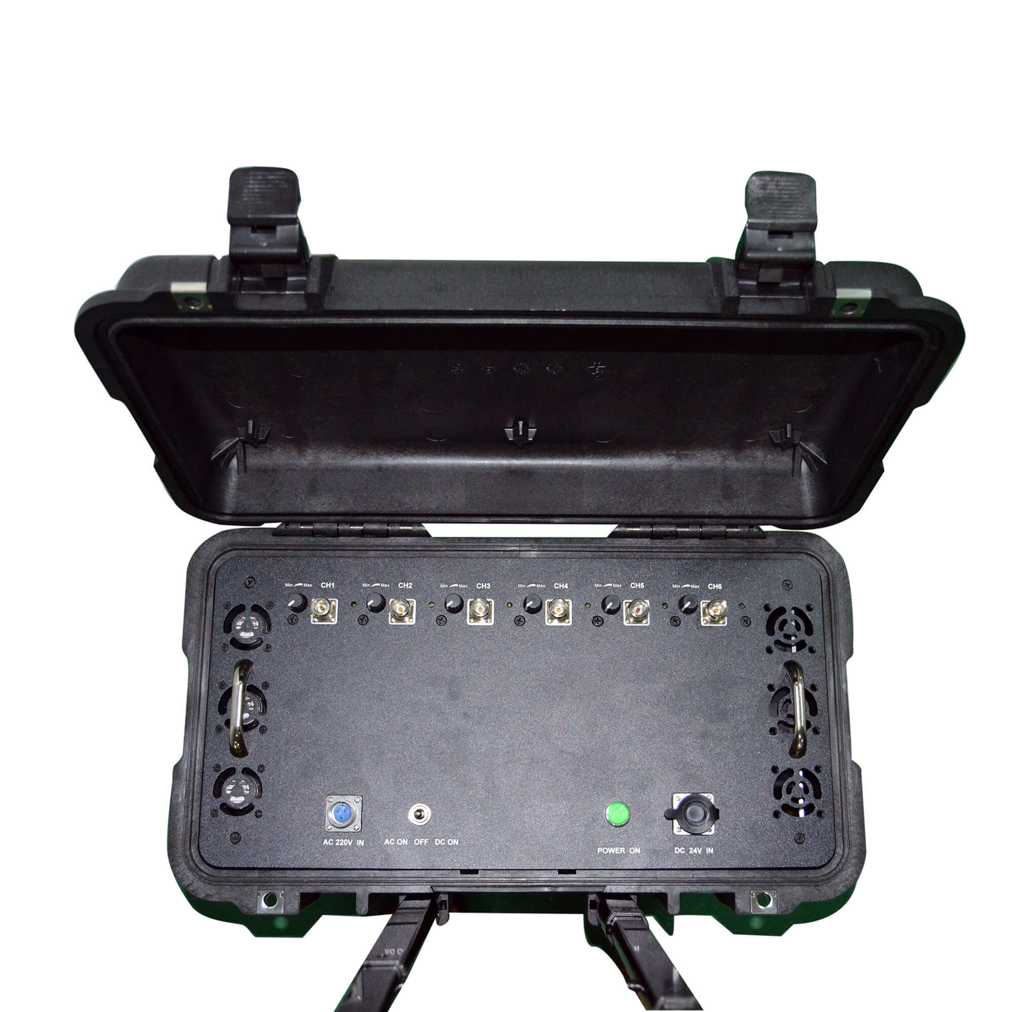 Draw-bar box Portable High Power Mobile Phone 4GLTE WIFI Jammer with Output Power 220W Jamming up to 1000m