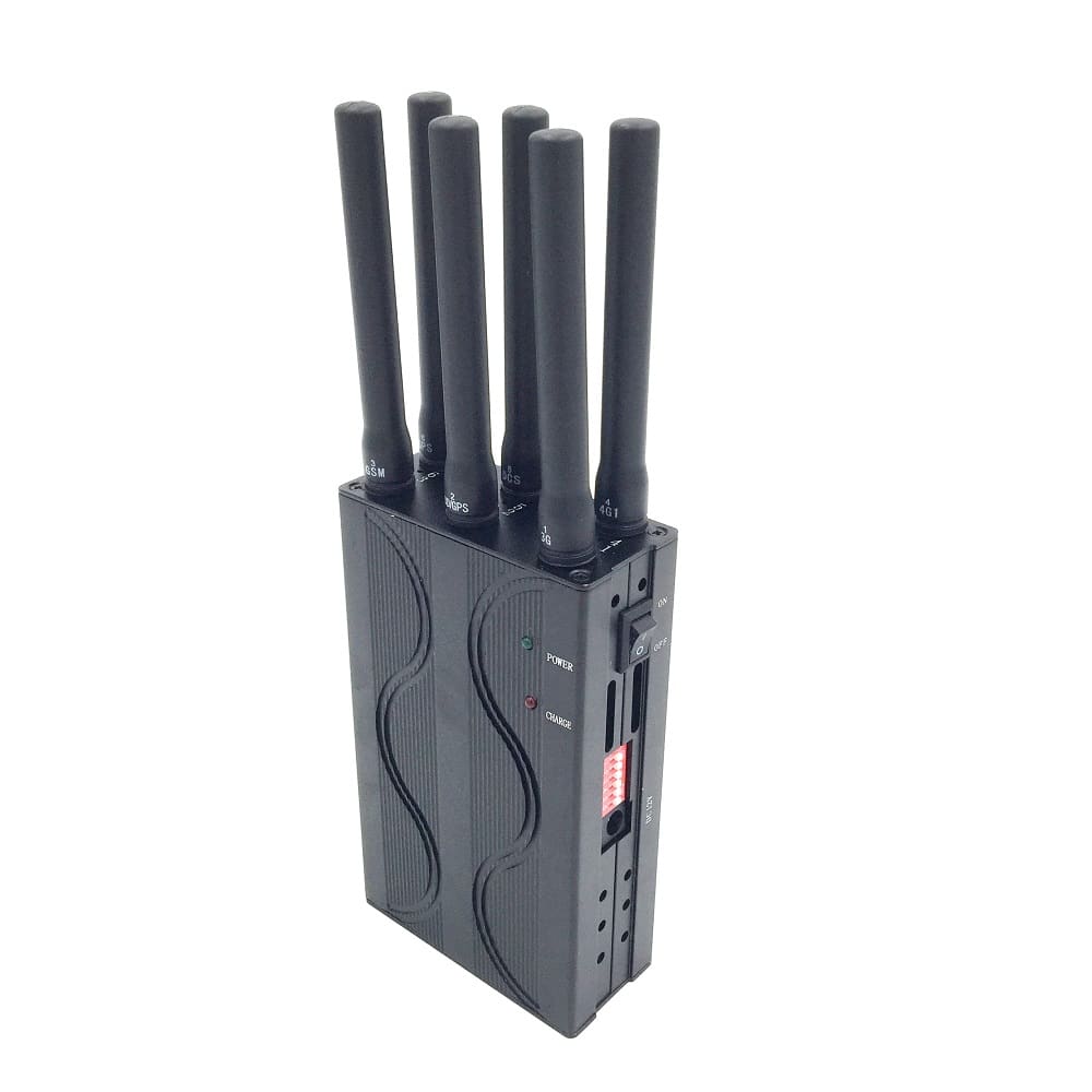 6 Antenas Portable Cell Phone Jammer with WiFi Protection.