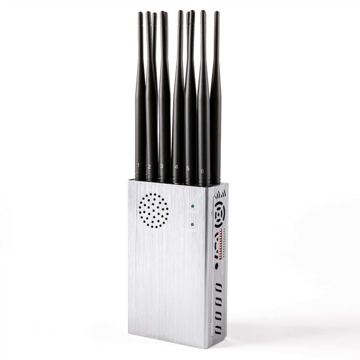 ALLDEAL 12 Antennas Portable 5G LTE Cell Jammer 5.8G Wi-Fi Scrambler,Radius up to 20m ,12000mAh (12W)
