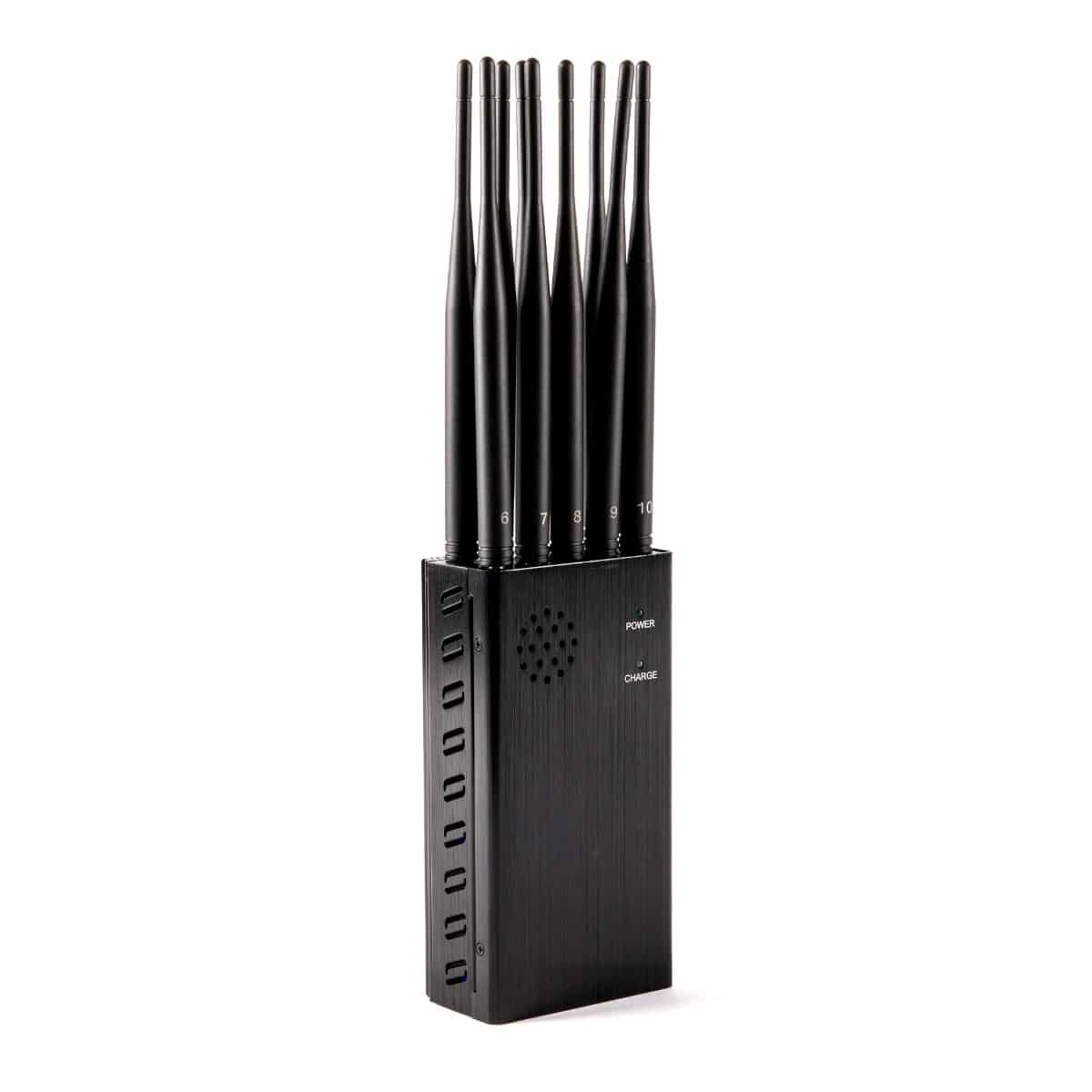 The Latest 10 Antennas Portable 5G LOJACK GPS Jammer,Radius up to 15m ,8000mAh (10W)