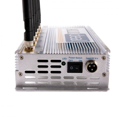 6 Bands Powerful Desktop Jammer with 2 External Fans, Coverage: 40 meters