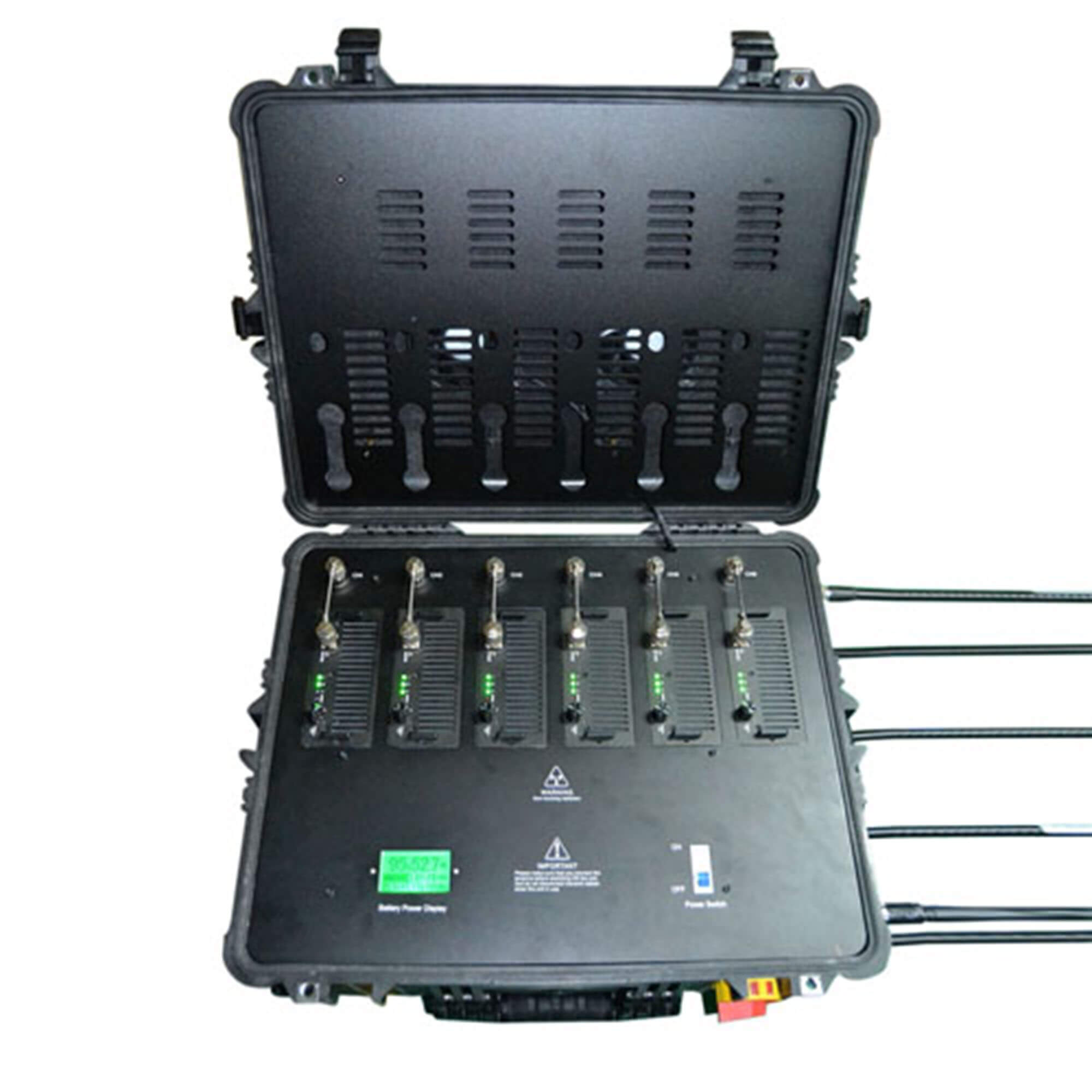 Portable High Power Signal Jammer with Output Power 300W Mobile Phone 4GLTE WIFI Blocker Jamming up to 1500m