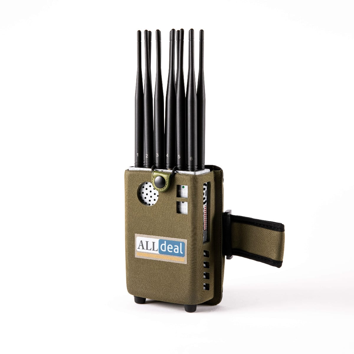 ALLDEAL 12 Antennas Portable 5G LTE Cell Jammer 5.8G Wi-Fi Scrambler,Radius up to 20m ,12000mAh (12W)