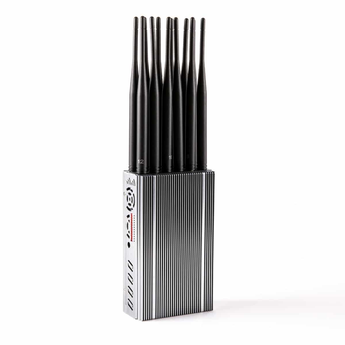 ALLDEAL 12 Antennas Portable 5G LTE Cell Jammer 5.8G Wi-Fi Scrambler,Radius up to 20m ,12000mAh (12W)