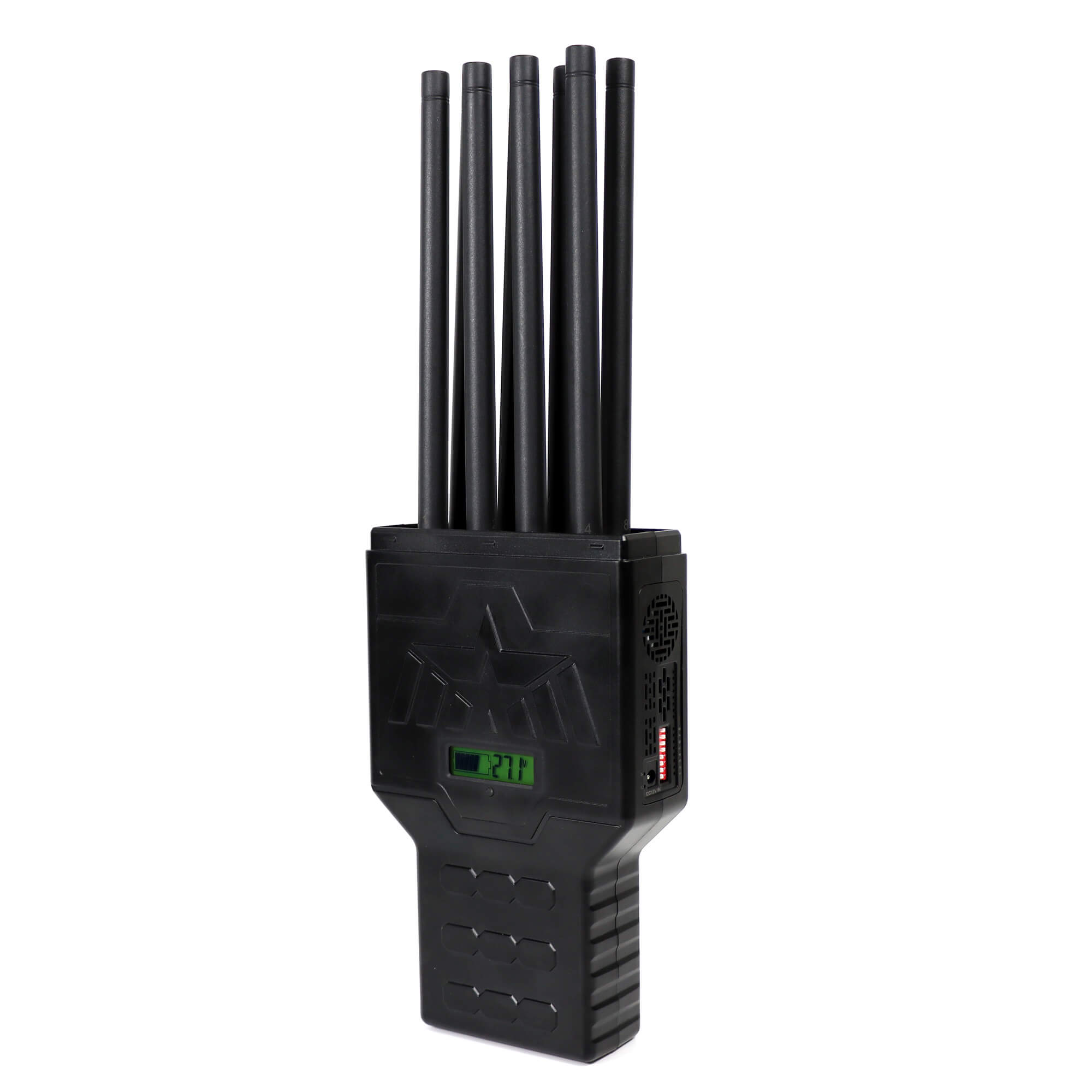 Unique 40W High Power Handheld 8 Bands 5G GPS Jammer up to 50m