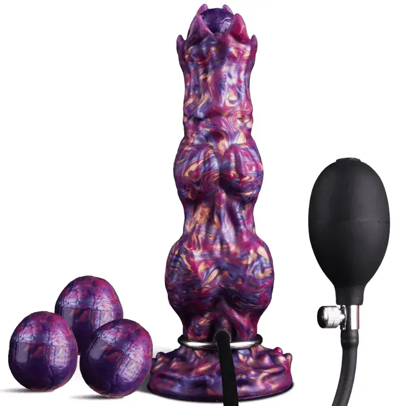 Alien Ovipositor Dildo – Fantasy Silicone Toy with 3 Eggs for Men & Women
