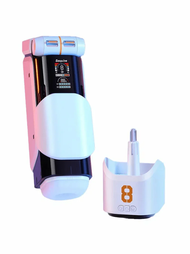 No8 8-Frequency Rotary Expansion and 5-Frequency Vibration Male Masturbator Powered by Easylive