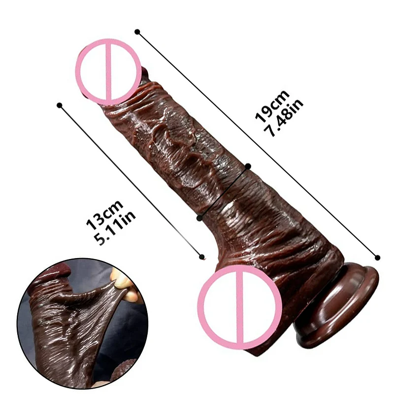 Real Skin Feeling Realistic Dildos Sliding Foreskin Design Female Masturbator