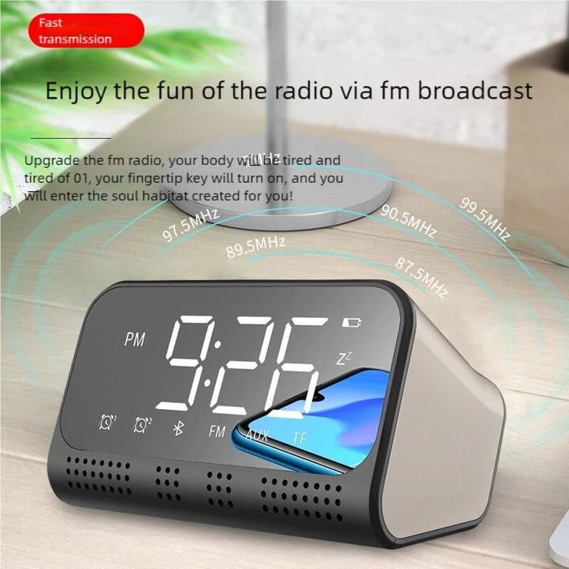 LIORQUE Bluetooth Clock Speaker with TF Card Slot - LIORQUE