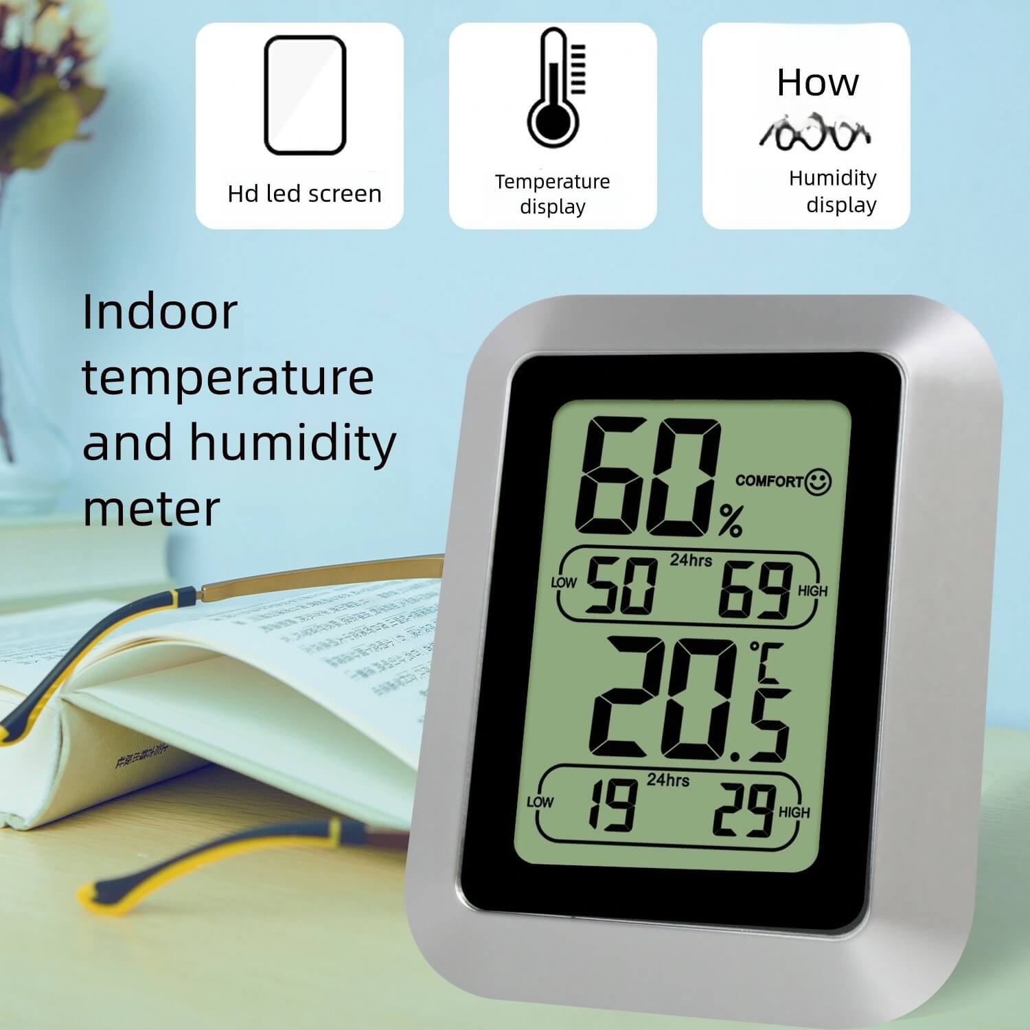 LIORQUE Storage Room Thermo-Hygrometer — Temperature & Humidity Monitor - LIORQUE