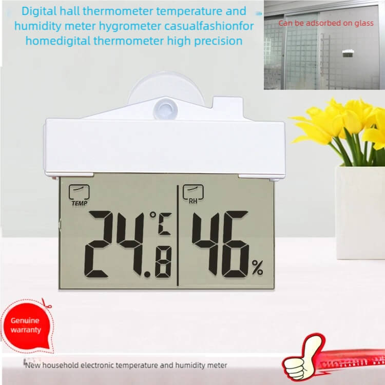 LIORQUE No-Drill Suction-Cup Self-Adhesive Window Temperature & Humidity Gauge — Indoor / Outdoor - LIORQUE