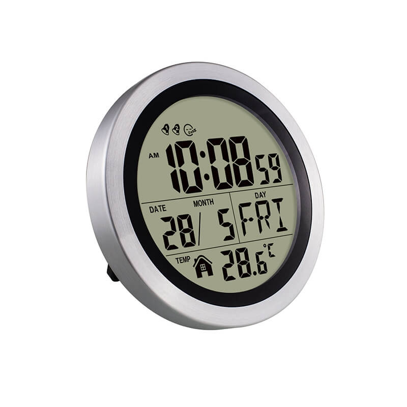 LIORQUE Round High-Definition Digital Display Multifunctional Wall-Mounted Electronic Clock - LIORQUE