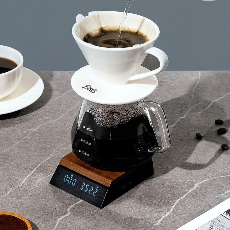 LIORQUE Walnut Wood Coffee Scale — Digital Tea Leaf Scale - LIORQUE