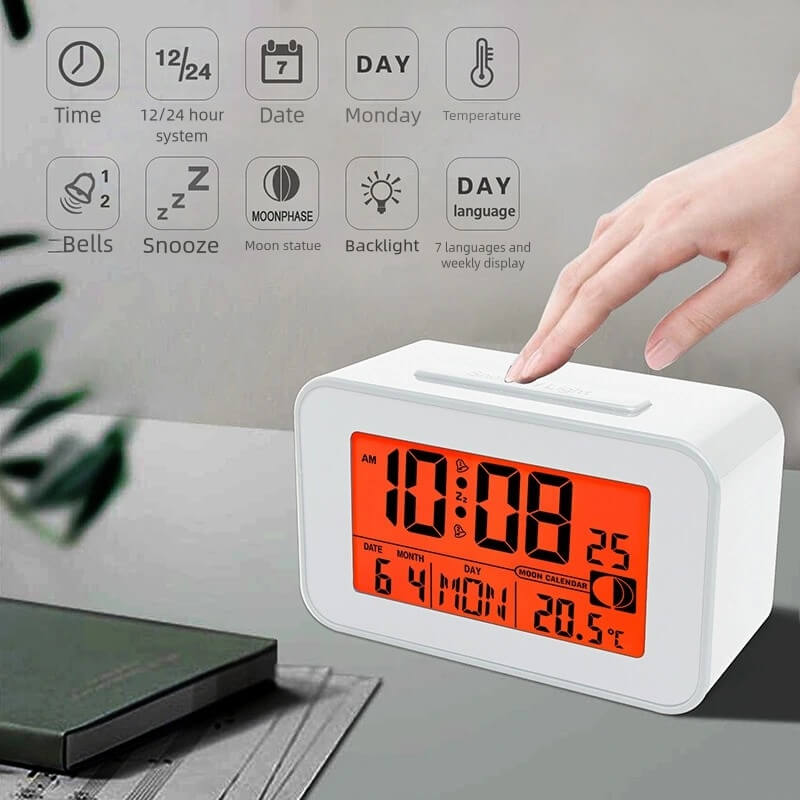 LIORQUE LCD Digital Table Clock for Bedroom & Study - LIORQUE