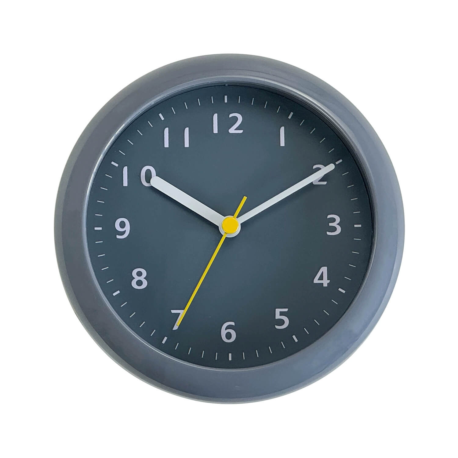 LIORQUE 6-Inch Minimalist Modern Bathroom Wall Clock with No-Drill Suction Cup Mount - LIORQUE