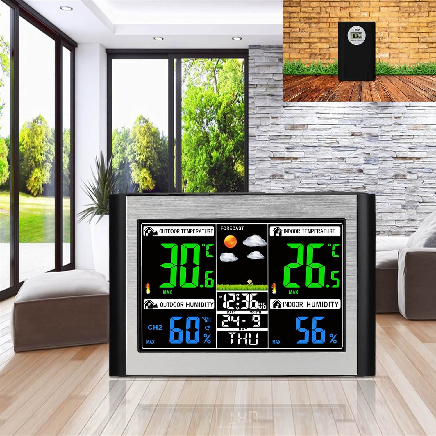 LIORQUE Color Display Weather Forecast Clock - LIORQUE