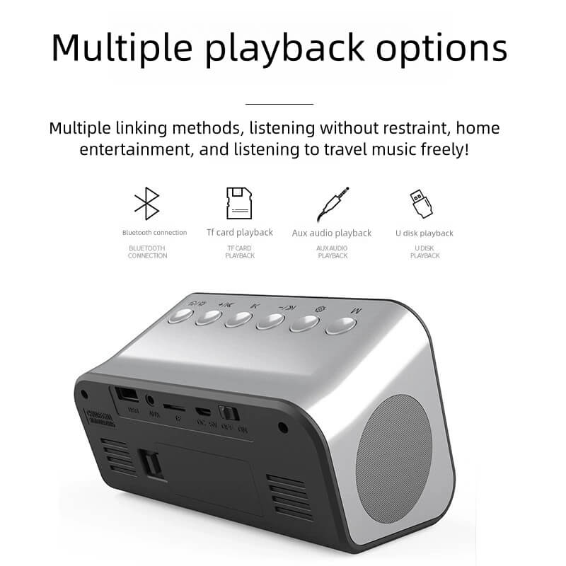 LIORQUE Bluetooth Clock Speaker with TF Card Slot - LIORQUE