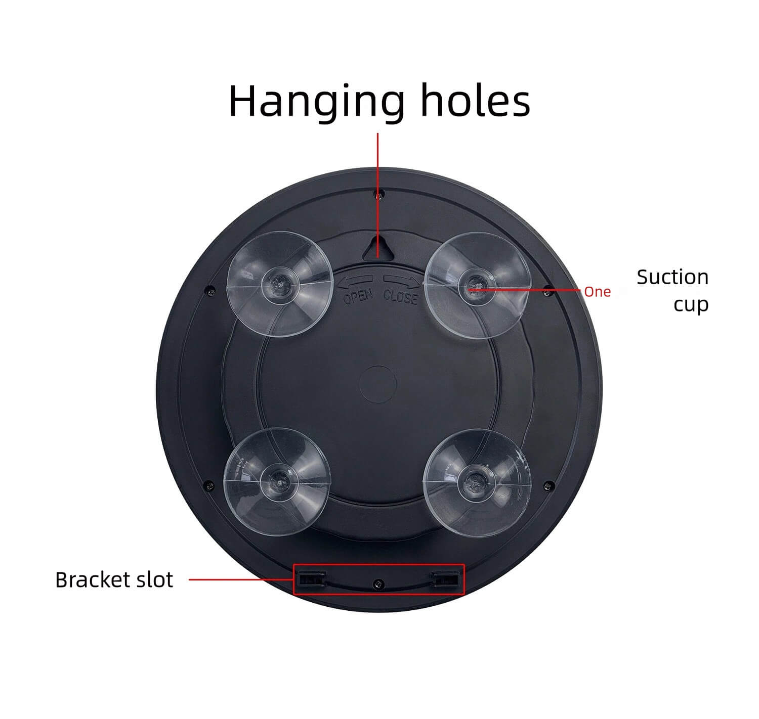 LIORQUE No-Drill Suction-Cup Wall-Mounted IPX4 Dustproof & Waterproof Kitchen & Bathroom Clock - LIORQUE