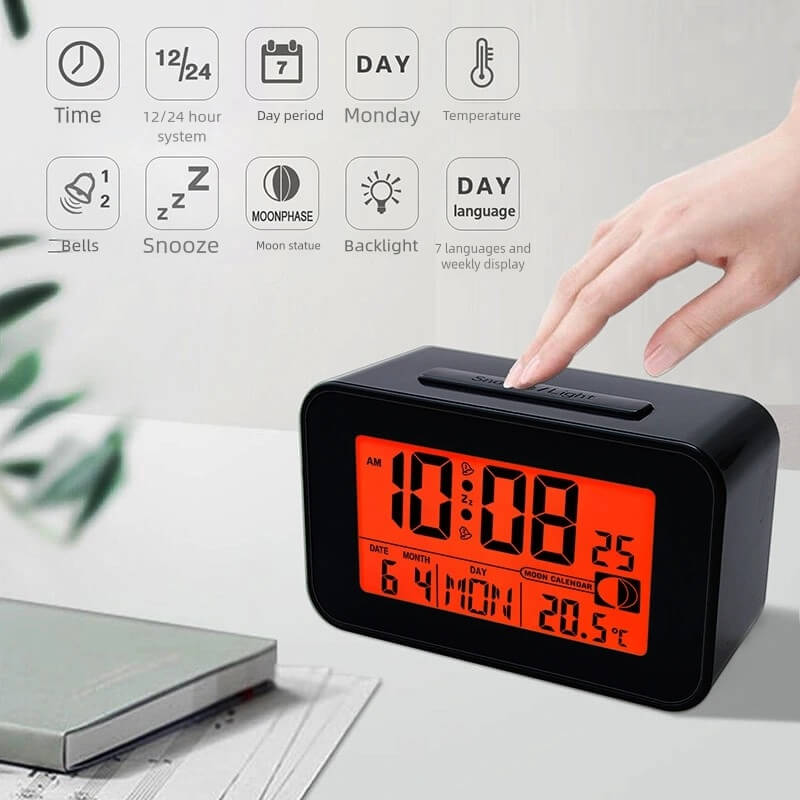LIORQUE LCD Digital Table Clock for Bedroom & Study - LIORQUE