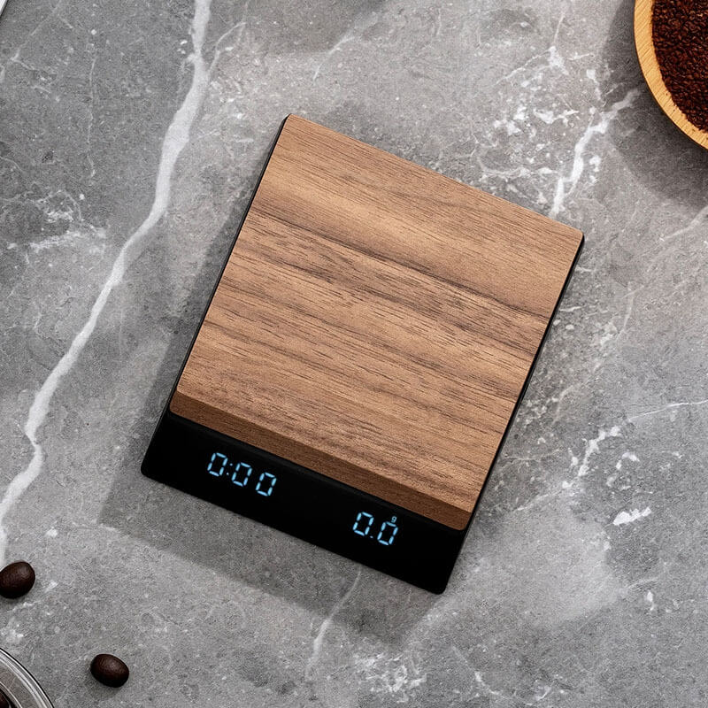 LIORQUE Walnut Wood Coffee Scale — Digital Tea Leaf Scale - LIORQUE