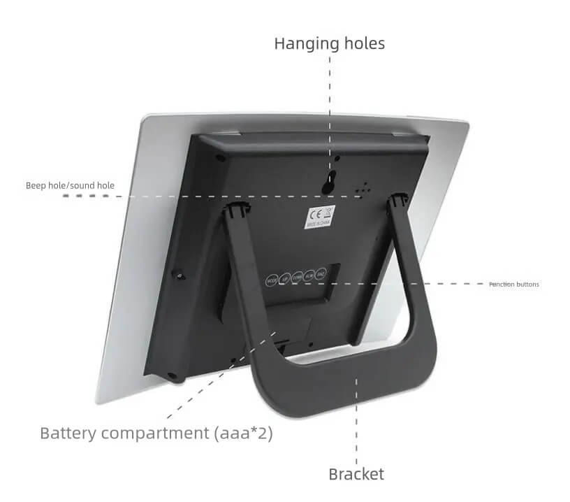 LIORQUE Silent Digital Wall Clock for Living Room, Bedroom & Lobby - LIORQUE