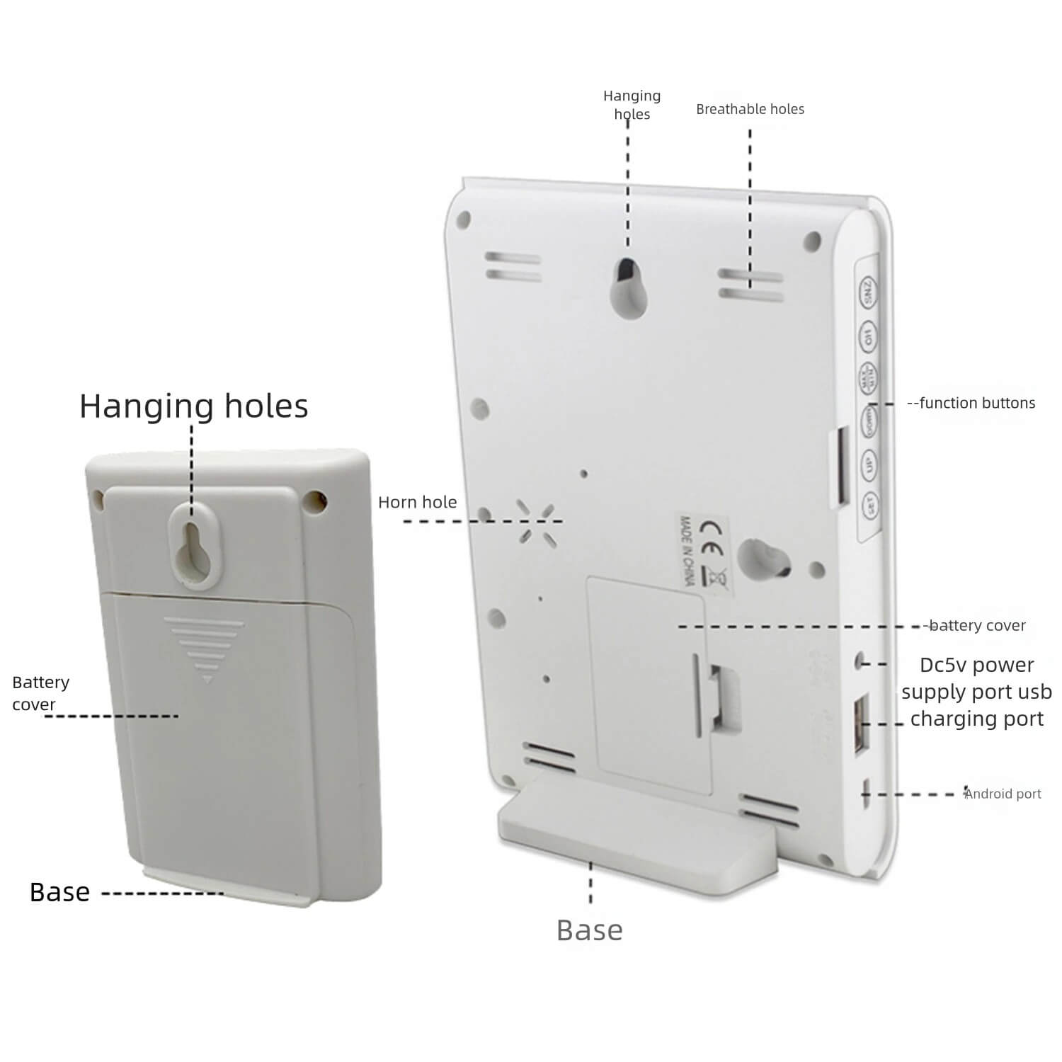 LIORQUE Color Screen Digital Weather Station Garden Thermo-Hygrometer Clock - LIORQUE