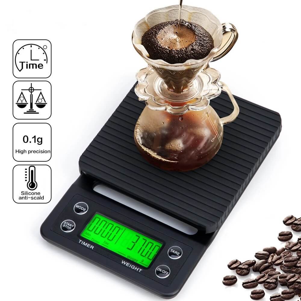 LIORQUE Digital Coffee Scale — 5kg Kitchen Food Scale for Pour Over Brewing - LIORQUE