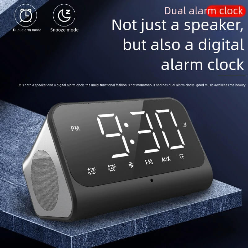 LIORQUE Bluetooth Clock Speaker with TF Card Slot - LIORQUE