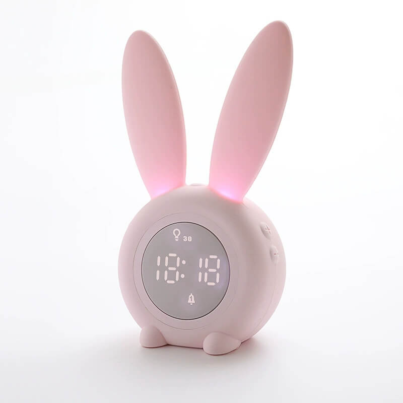 LIORQUE Cute Bunny Alarm Clock with Night Light - LIORQUE