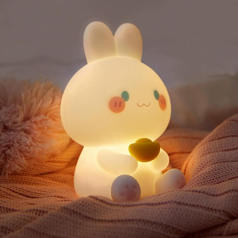 LIORQUE Silicone Bunny Night Light — Soft & Rechargeable LED Lamp - LIORQUE