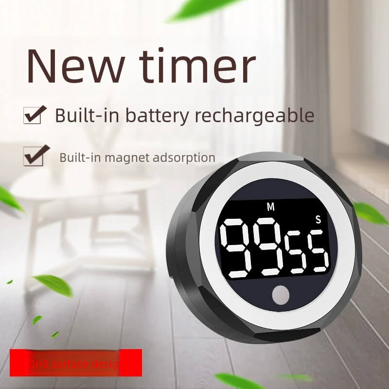 LIORQUE Magnetic Rechargeable Timer for Study, Kitchen Baking & Sports - LIORQUE