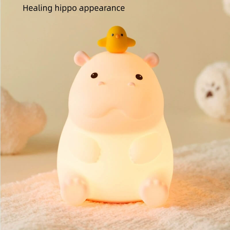 LIORQUE Hippo Night Light — Cute LED Bedside Lamp for Kids & Nursery - LIORQUE