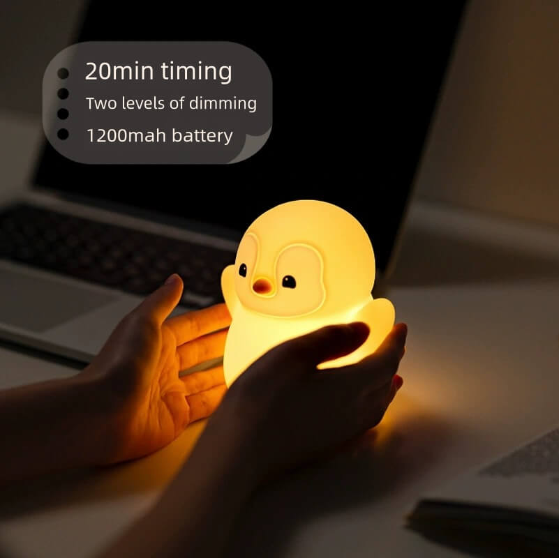 LIORQUE Little Penguin Night Light — Cute LED Bedside Lamp for Kids & Adults - LIORQUE