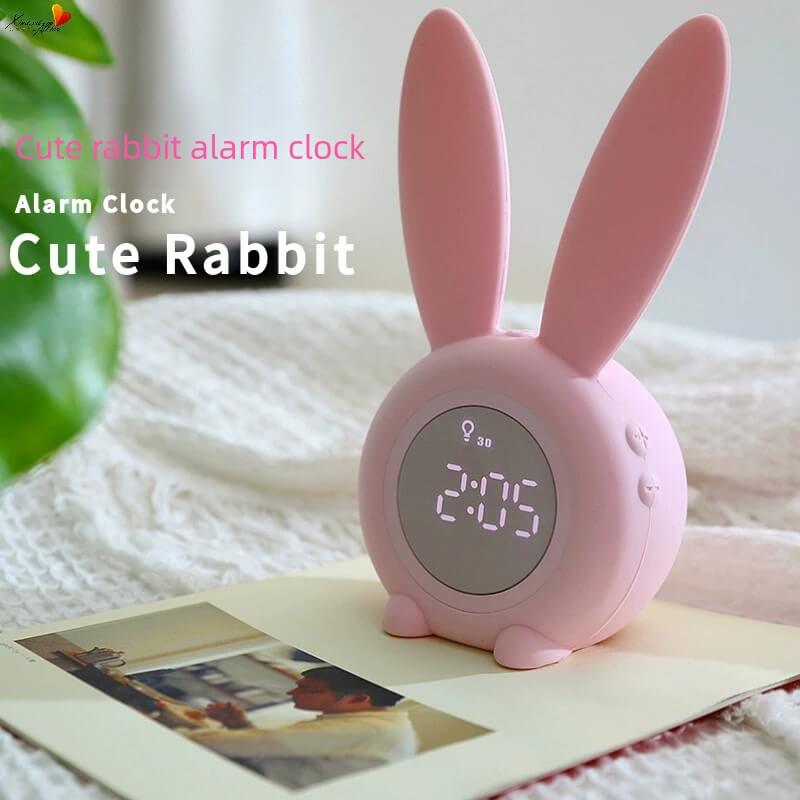LIORQUE Cute Bunny Alarm Clock with Night Light - LIORQUE