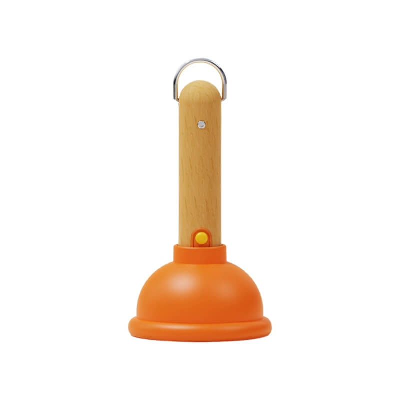 LIORQUE Wooden Handle Toilet Plunger with Night Light - LIORQUE