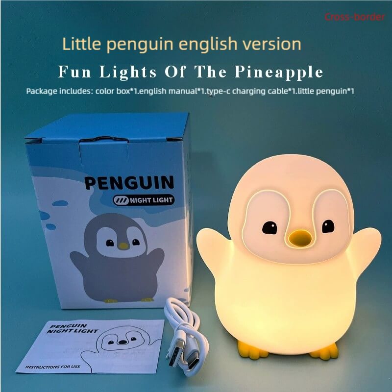 LIORQUE Little Penguin Night Light — Cute LED Bedside Lamp for Kids & Adults - LIORQUE
