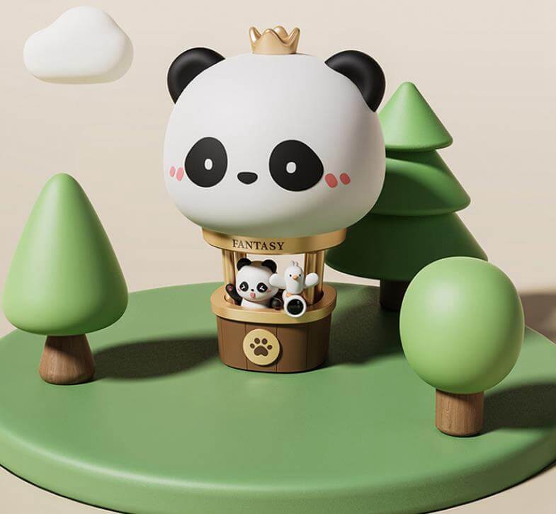LIORQUE Panda Hot Air Balloon Night Light - LIORQUE