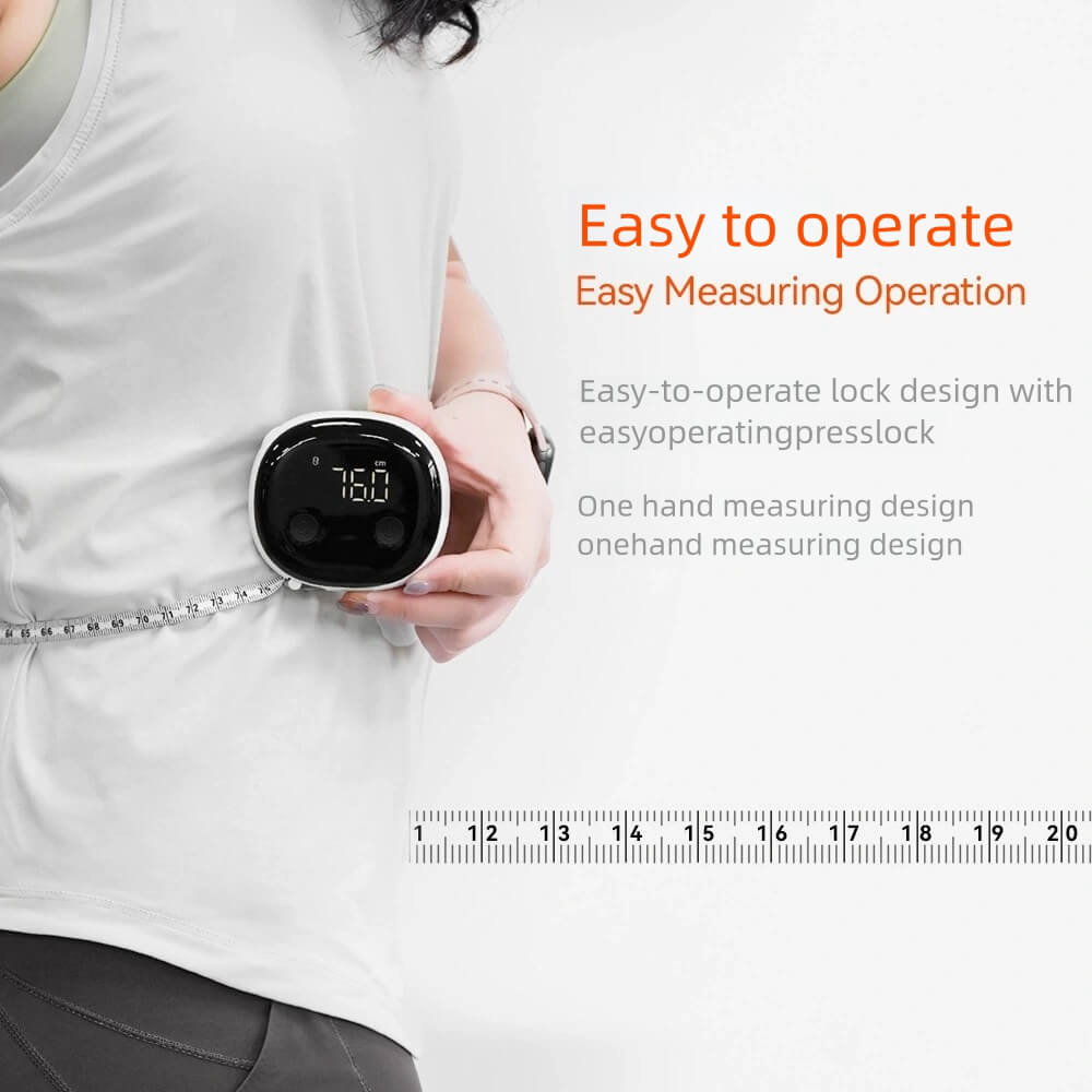 LIORQUE Smart Bluetooth Digital Measuring Tape — Automatic Waist Tape Measure - LIORQUE
