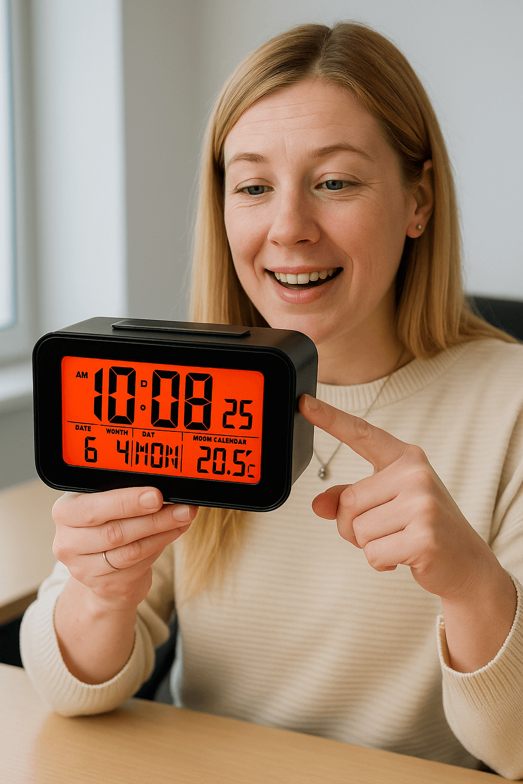 LIORQUE LCD Digital Table Clock for Bedroom & Study - LIORQUE