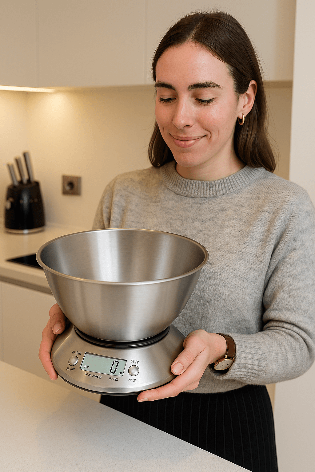 LIORQUE Stainless Steel Kitchen Scale with Bowl – 5kg Capacity - LIORQUE