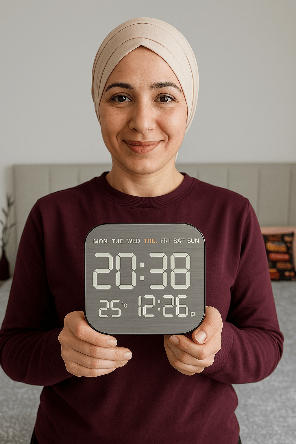 LIORQUE Metallic Brushed-Finish Wall Clock - LIORQUE