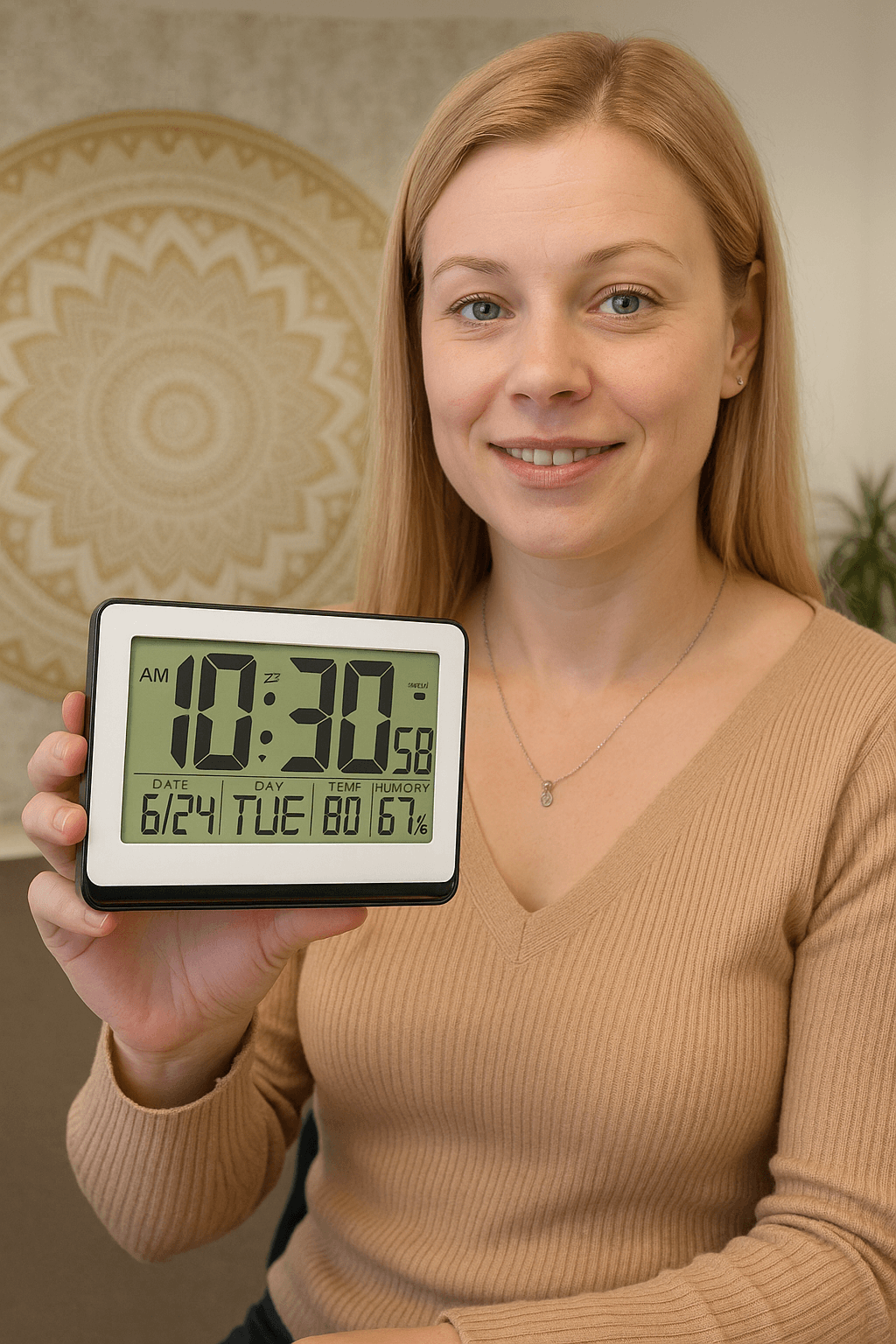 LIORQUE Large-Screen Silent Desktop & Wall-Mount Electronic Clock - LIORQUE