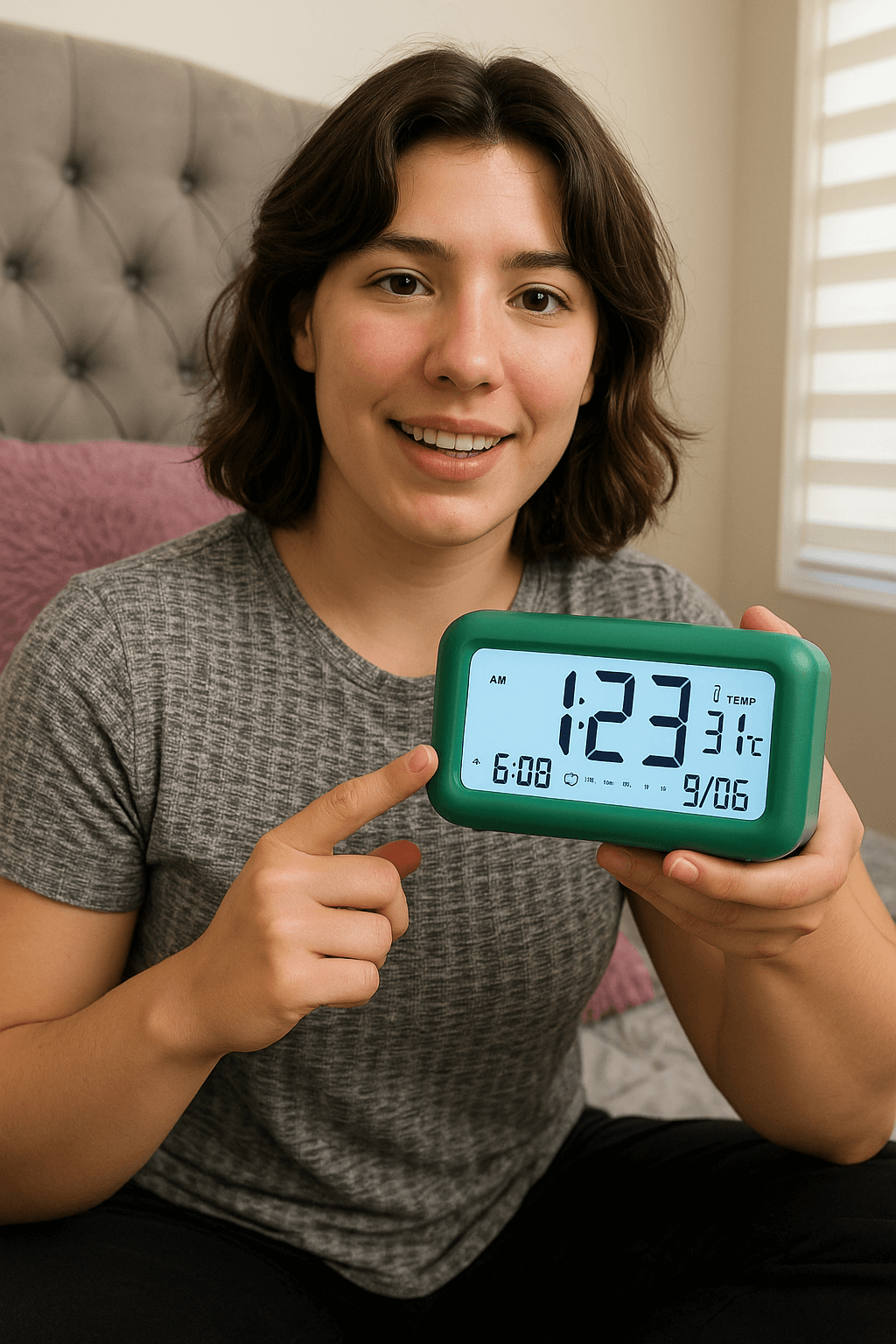 IORQUE Large Display Digital Alarm Clock – Multifunctional LCD Clock - LIORQUE
