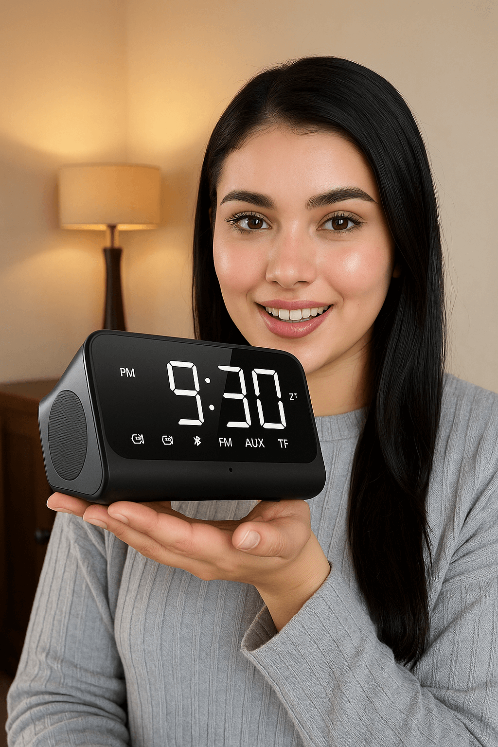 LIORQUE Bluetooth Clock Speaker with TF Card Slot - LIORQUE