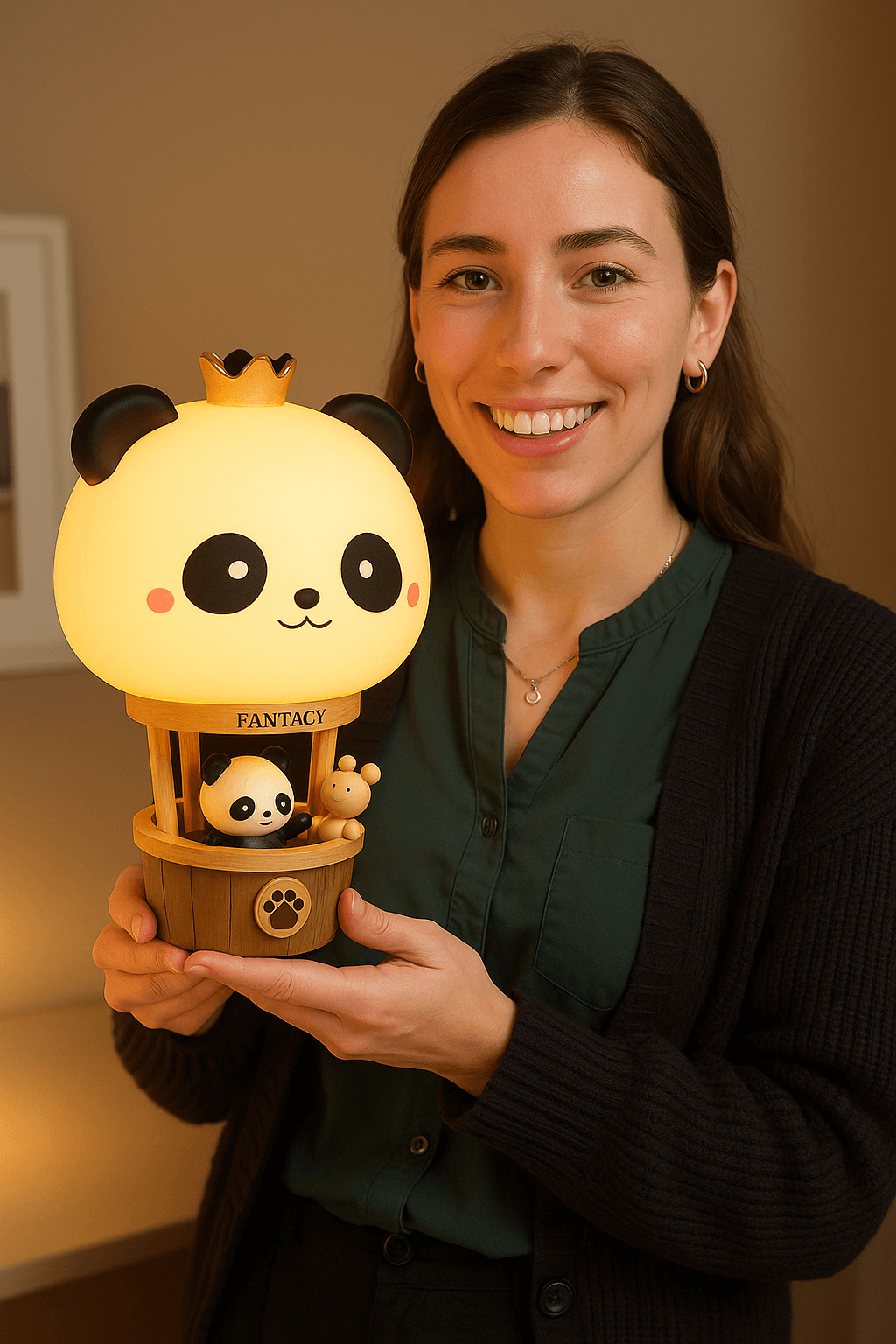 LIORQUE Panda Hot Air Balloon Night Light - LIORQUE