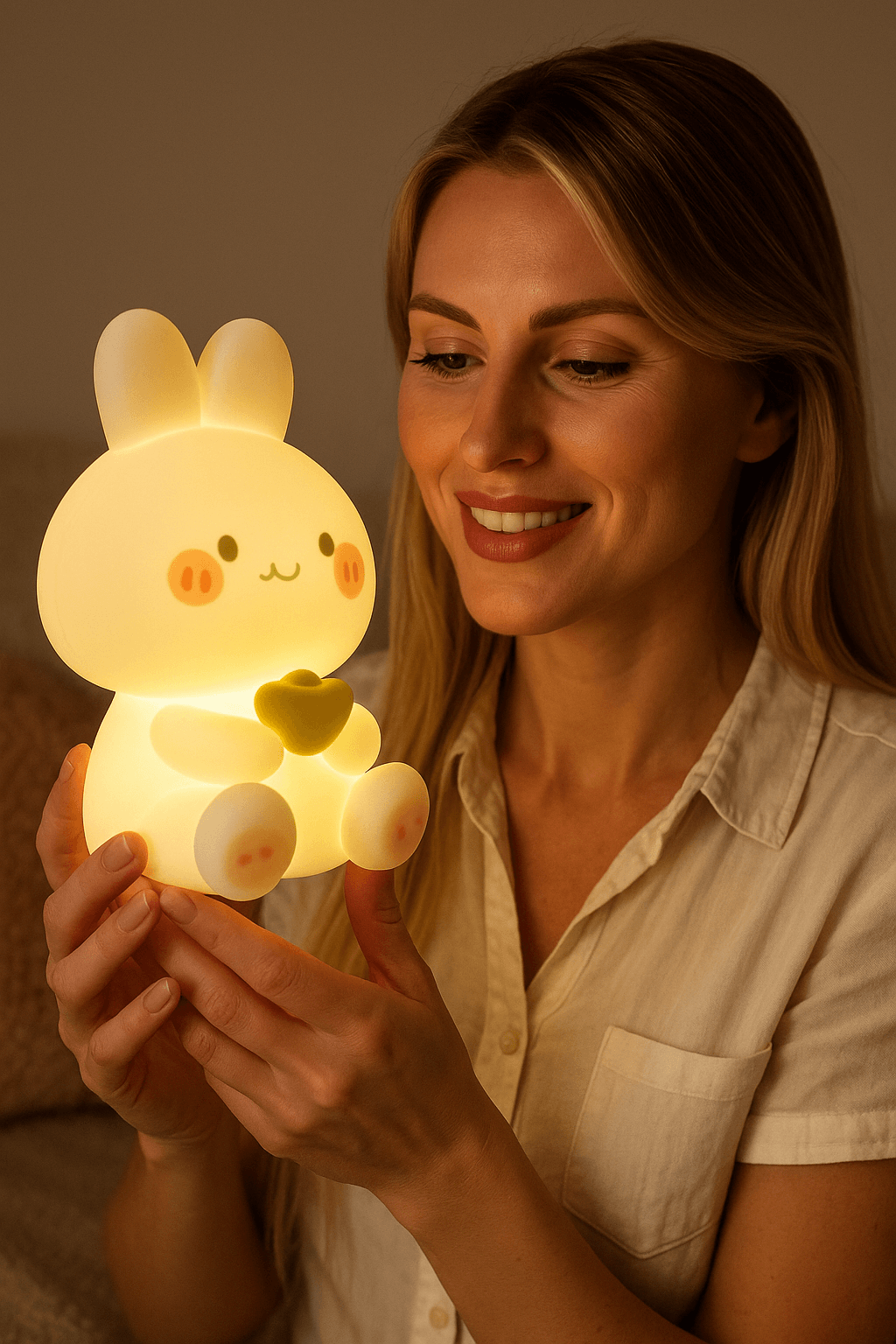 LIORQUE Silicone Bunny Night Light — Soft & Rechargeable LED Lamp - LIORQUE