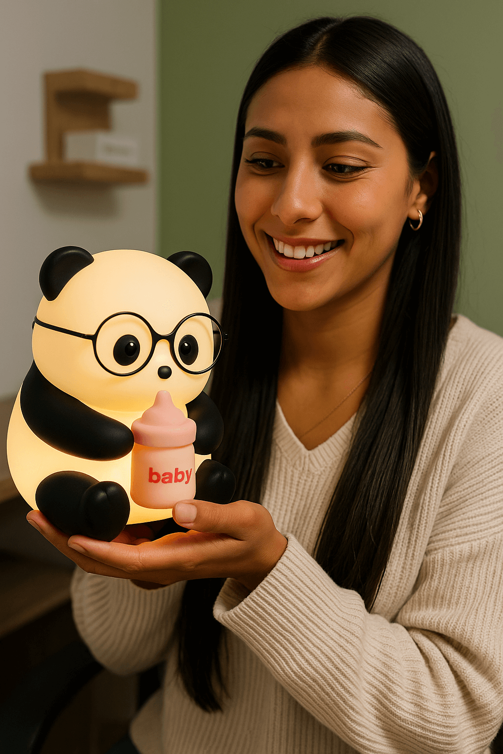 LIORQUE Cute Panda Silicone Night Light — Eye Protection Decorative Lamp - LIORQUE