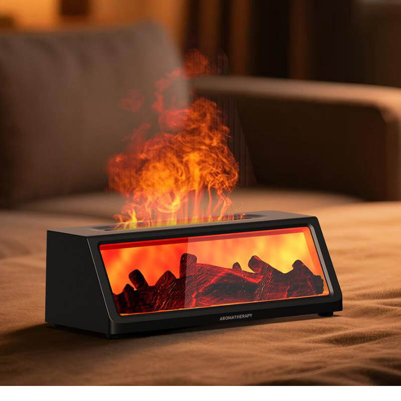 Large-Capacity Simulated Log Fireplace Humidifier - LIORQUE